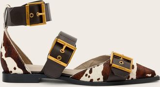 AllSaints Leather Sutton Leather Buckle Sandals, Size: UK 4/ US 7/ EU 37