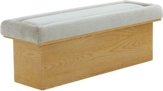 Safavieh Couture Trudy Chenille & Wood Bench
