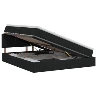 vidaXL Cama Con Almacenamiento Y Colch&oacute;n Negro 140 X 190 Cm Terciopelo Vidaxl