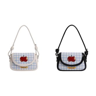 Generic PU Leather Womens Checked Crossbody Bag with Adjustable Strap Fashionable Shoulder Bag for Everyday Shopping Travel