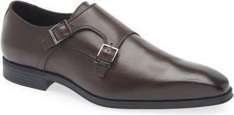 BOSS Theon Double Monk Loafer in Dark Brown at Nordstrom Rack, Size 10.5Us / 9.5Uk