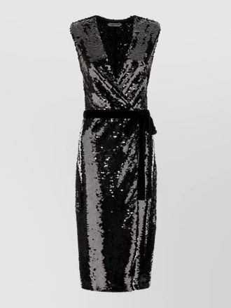 Alberta Ferretti embellished crepe midi dress