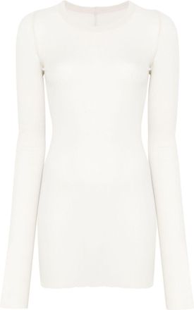 Rick Owens fine-ribbed top - Neutrals