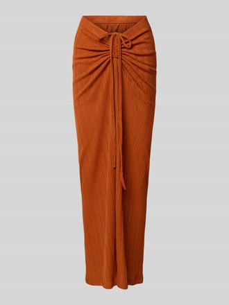 Gina Tricot Maxirock mit Raffungen und Schn&uuml;rung in Camel, Gr&ouml;&szlig;e XS