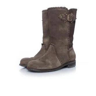 Jimmy Choo London suede biker boots