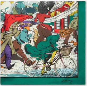 Burberry Raining Cats And Dogs Scarf