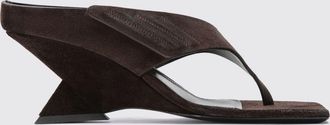 The Attico Sandali mules infradito Cheope in pelle scamosciata con zeppa
