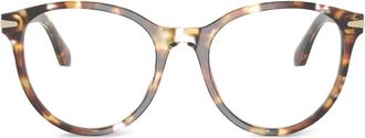 Giorgio Armani tortoiseshell round glasses - Brown