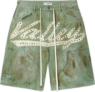 Vale Skittle shorts verfraaid met studs - Groen