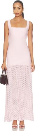 Rotate Crepe Scoop Neck Dress In Cherry Blossom Comb