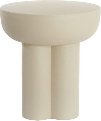 Light & Living Light&living - Mesa Auxiliar Mikola Crema Mate - &Oslash;46x50 Cm