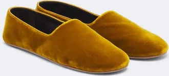 The Row Ponti velvet slip-on shoes