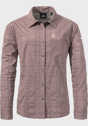 Sch&ouml;ffel Outdoorbluse SCH&Ouml;FFEL Bike Blouse Style Jalpuh WMS, Damen, Gr. 36, lila (3905, braun), Oberstoff: 81% Polyester 14% Nylon 5% Elasthan, bequem, V-Aussc