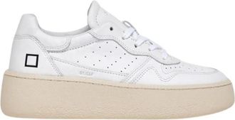 D.A.T.E. Step Calf Sneaker - Dames - Sneakers - Wit - 41 EU - Katoen - Schoenen