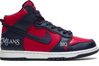 Nike x Supreme SB Dunk High By Any Means Navy/Red sneakers - unisex - Leather - 10.5 - Blue