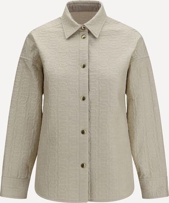 Moncler Quilted chain motif padded shirt Jacket Female 38