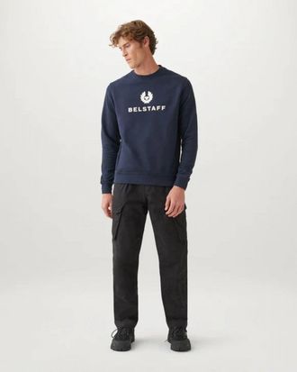 Belstaff Mens Belstaff Signature Crewneck Sweatshirt in Navy