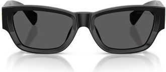 Tiffany & Co. 54mm Rectangular Sunglasses in Black/dark Grey at Nordstrom