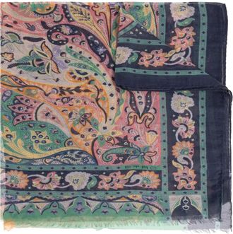 Etro Foulard con stampa paisley - Blu