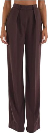 Elisabetta Franchi Dames, Broeken, Rood, Maat: 2XL Leer