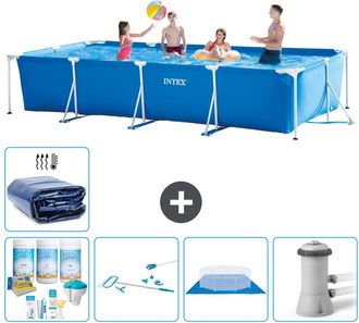 Intex Piscina Con Estructura Rectangular - 450x220x84 Cm - 7-piezas S20076