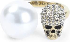 Alexander McQueen Pearly Skull Ring - Dames - Ringen - Veelkleurig - 52 MM - Accessoires