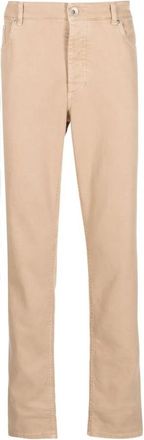 Brunello Cucinelli Beige Straight-Leg Trousers, Brand Size 60 (US Size 44)