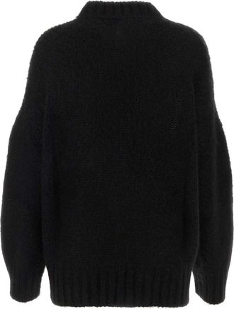 J.W.Anderson Womens Two-Tone Acrylic Blend Sweater White Nylon Mohair