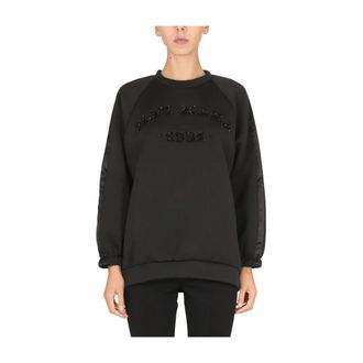 Max Mara Halsketting Logo Met Strass - Dames - Sweatshirts - Zwart - XS - Hoodies & sweatvesten