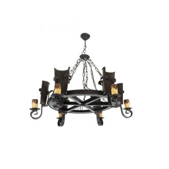 Fabrilamp Fabrilamp - Lampada de Soffitto Rustico 6Luci. 6xE27 60w. Dimensioni (86x62cm)