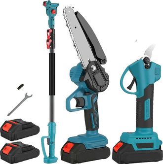 OEM Tijeras De Podar, Mango Ajustable, Funcionamiento Inal&aacute;mbrico, Sierra El&eacute;ctrica + Tijeras + Grande