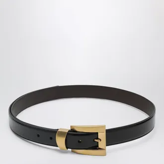 Versace Black leather belt