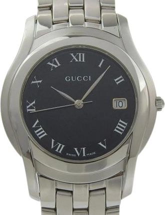 Gucci Pre-owned Watches, female, Black, Size: ONE SIZE Pre-owned 5500M Stainless Steel Quartz Watch