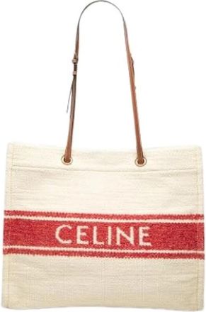 Celine Pre-owned Vintage Canvas Tote - Dames - Vintage Shopper - Beige - ONE Size - Leer - Vintage
