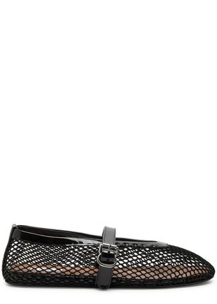 Alaia Mesh Ballet Flats - Black - 40 (IT40 / UK7)