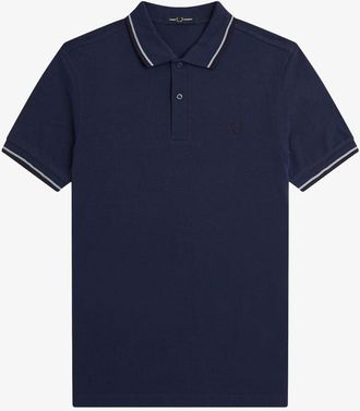 Fred Perry Heren Twin Tip Poloshirt (Donkerblauw)