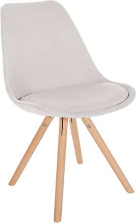 Clp Clp - Silla De Sal&oacute;n Sofia Tapizada En Tela Crema Natural (redondo)
