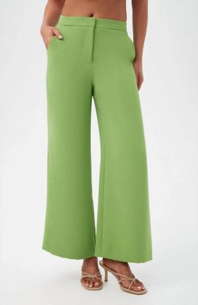 Trina Turk Verity 3 Pant In Sogen Lime Green