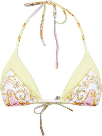 Versace Top bikini con stampa - Giallo