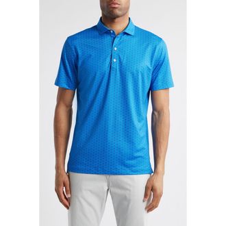 Johnnie-O Emillio Geo Print PREP-FORMANCE Golf Polo in Palisades Blue at Nordstrom, Size Xx-Large