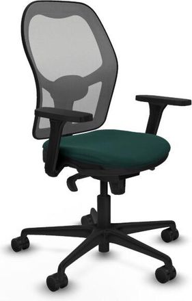 Piqueras y Crespo Piqueras Y Crespo - Jorquera Sincro Malla Gris Similpiel Verde Botella Brazos 3d Base Nailon Ruedas 65mm Nailon