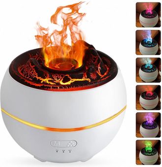 OEM Difusor De Aceites Esenciales, 360 Ml, Humidificador Volc&aacute;nico Con Temporizador, Protecci&oacute;n De Apagado Autom&aacute;tico Y Luz Nocturna Led De 7 Colores, Dif