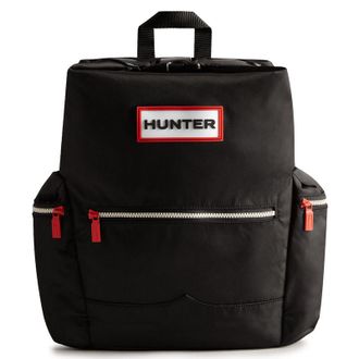 Hunter Mens Large Top Clip Backpack - Black Nylon - One Size