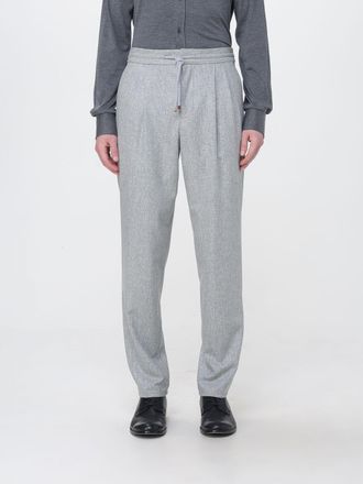 Brunello Cucinelli Pantaloni slim fit in lana vergine con coulisse in vita