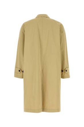 Burberry Mens Beige Cotton Overcoat Hamper Trench