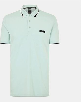 HUGO BOSS Mens Hbg Paddy Pro Premium Cotton Polo Shirt - Green - Size: 36
