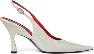 Stella McCartney 90mm Elsa slingback pumps - women - Other fibres - 36 - White