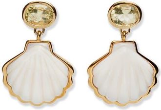 Lizzie Fortunato Luna Mother-of-Pearl Shell Drop Earrings in White at Nordstrom