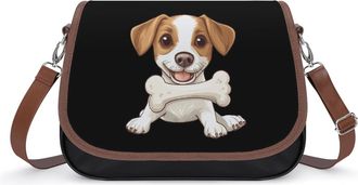 Generic Jack Russell Terrier Dog Small Womens Crossbody Bags Shoulder Handbag with Adjustable Strap for Travel