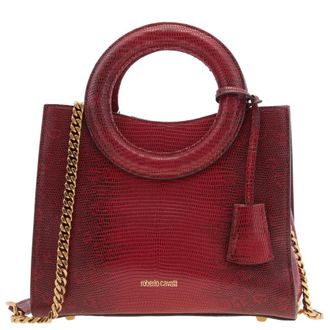 Roberto Cavalli Carmine Leather Top Handle Bag